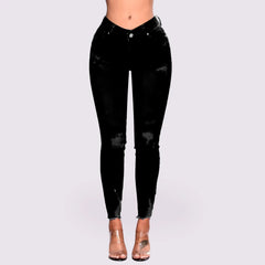 Stretch High Waist Ripped Skinny Jeans Women