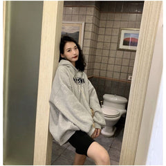 Hoodie Vintage Cat Letter Printing Long Sleeves Casual Oversize