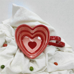 Coffee Cup Heart Mug Creative Heart Cup Ceramic Milk Cup Coffee Cups