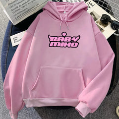 Singer Young Miko BabyMiko Hoodies Streetwear Comfortable Winter Hooded