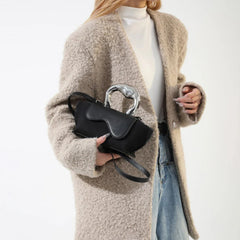 Silver Handle Crossbody Purse