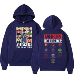 Avengers World Hero Graphic Hoodie Y2K Fashion Pullovers