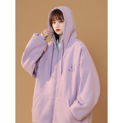 Zipper Hooded Sweatshirt Korean Fashion Streetwear Zip up