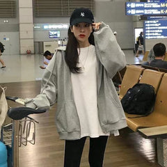 Hoodie Fashion High Street Star Flocking Hoodies Women Hoody Loose