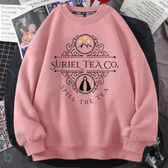 Suriel Tea Co Acotar Crewneck Sweatshirt Woman Pullover Harajuku Streetwear