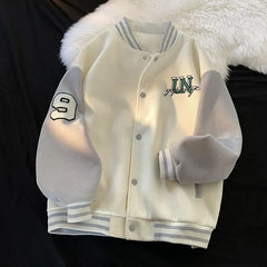 Spring Baseball Uniform Jacket Men Ins Letter Embroidery Y2K Spring and Autumn
