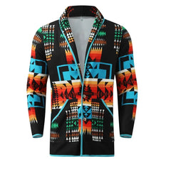 Men Winter Jacket Plus Fleece Streetwear Printed Thick
