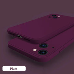 Liquid Silicone Square Phone Case For iPhone 1