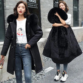 2023 New Winter Jacket Warm Hooded with Thick Cotton, Wide-waisted, and Zipper