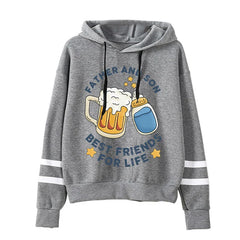 Y2k Fashion Hoodie Graphic Father Son Best Friend Life Women Long Sleeve Bottles Beer