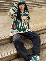 Hoodies Women Vintage Oversized Sweatshirts Loose Casual Pullover Tops