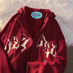 Hoodies Men Jacket Casual Clothes Tops Loose Grunge Hooded