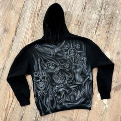 Men Hoodies Terrifying Skull Tops Oversize Streetwear