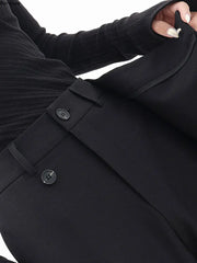 Casual High Waisted Wide Leg Pants Irregular Patchwork Suit Pants