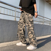Cargo Pants Men Loose Spring Military Elastic Waist Casual