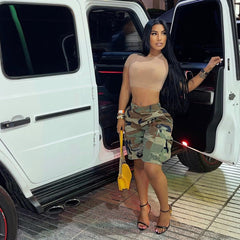 Camouflage Multi Pocket Shorts