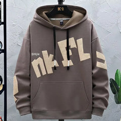 Autumn Korean Fashion Hoodie: Casual Harajuku Hip Hop Men Clothing with Exquisite Anime Print
