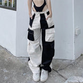 Corduroy Cargo Pants for Women High Waist Street Trend with Multi Pocket Design