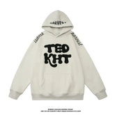 Autumn-Winter Fashion Letter-Print Hoodie with a Touch of American Retro