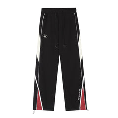 Y2K Vintage Black Sweatpants Women Streetwear Patchwork