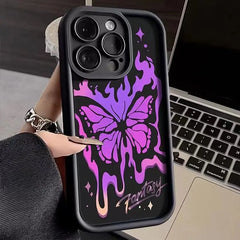 Butterfly Matting Soft Phone Case for iPhone