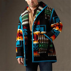 Men Winter Jacket Plus Fleece Streetwear Printed Thick