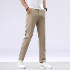 2024 Men's Casual Pants Slim Straight Elastic Waist