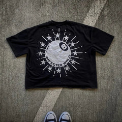 Casual Loose Cartoon Animation Printed Short-sleeved Y2k Harajuku High Street