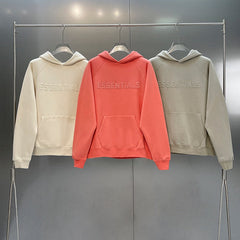 Sweatshirts Cotton 3D Flocking printing letter logo Hip hop loose oversize unisex hoodie