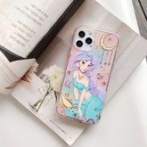 Beautiful Princess Phone Cases For iPhone Transparent Silicone Back Cover