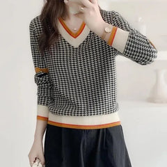 Autumn Winter Sweater Pullovers Knitting Top Women