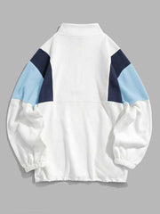 Hoodie for Men Fluffy Polar Fleece New York Embroidery Turtleneck