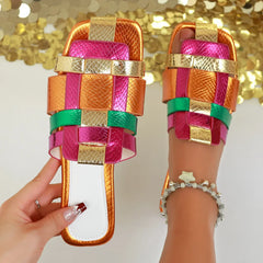 Catch Me Chillin Colorful Woven Sandals