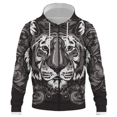 Rock Skull Bassist Zipper Hoodies Hot 3D Printed Streetwear for Men