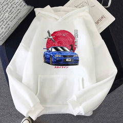 Hoodie Men Sweatshirts for Car Japanese Streetwear