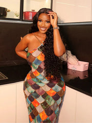 Vintage Print Maxi Dress