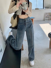 Streetwear Chic: High Waist Straight Leg Jeans for Women