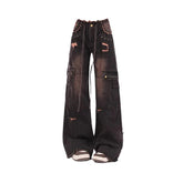 Jeans Y2k High Waist Wide Leg Denim Trousers Jean Pants Emo 2000s