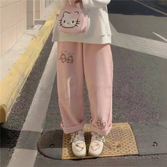 Chic Y2k Kawaii Japan Style Sweet Trousers High Waisted Fashion Pants