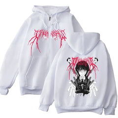 Chainsaw Men Gothic Zipper Hoodie Anime Streetwear