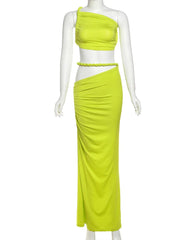 Catherine Ruched Skirt Set