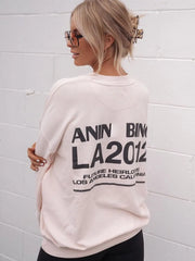 LA Anin Bing Letter Print Sweatshirt Women 2024
