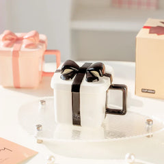 Cute Bowknot Gift Box Coffee Cup Wedding Birthday Gift