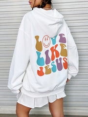 Be The Energy You Want Attract Colorful Art Word Hoodies Women Fleece Fashion Streetwear