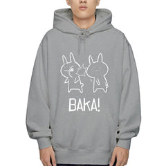 Men Hoodies Fleece Baka Outerwear For True Otakus