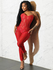 Shirring Corset Leggings Set