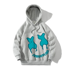 Autumn Winter Oversize Hooded Sweatshirts Graphic Letter Print Street