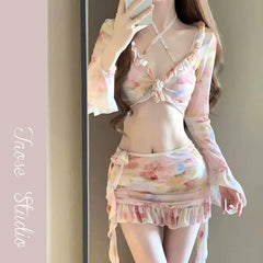 Hollow Push up Swimsuit Beach Bathing Suit Fashion Holiday Hot Spring Swimwear