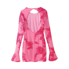 Pink Floral Mini Dress