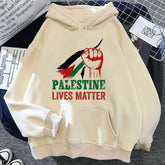 Autumn Winter Palestine Hoodie Women Printed Pullovers